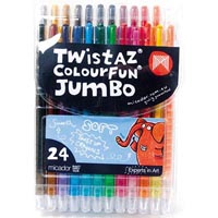 micador twistaz retractable crayons assorted pack 24
