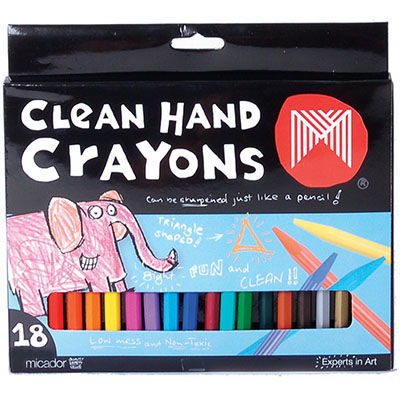 Image for MICADOR TRIANGLE PLASTIC CRAYONS ASSORTED PACK 18 from OFFICE NATIONAL CANNING VALE