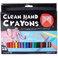 micador triangle plastic crayons assorted pack 18