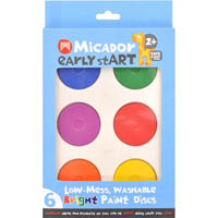 micador early start low mess washable disc bright assorted pack 6