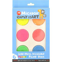 micador early start low mess washable disc fluoro assorted pack 6