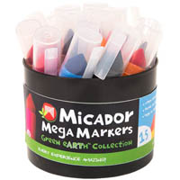 micador fibracolor mega markers assorted tub 15
