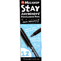 micador stay anywhere permanent markers black box 12