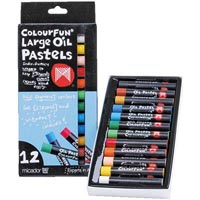 micador colourfun large oil pastels assorted pack 12