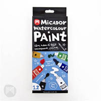 micador paint tubes watercolour 12ml pack 12