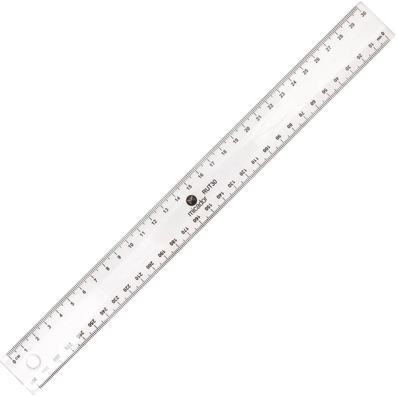 Image for MICADOR PLASTIC RULER 300MM CLEAR from Two Bays Office National
