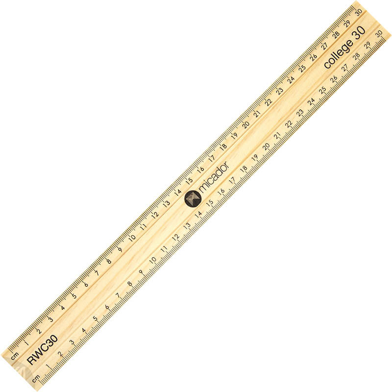 Image for MICADOR ESSENTIAL RULER UNPOLISHED WOOD 300MM from Mackay Business Machines (MBM) Office National