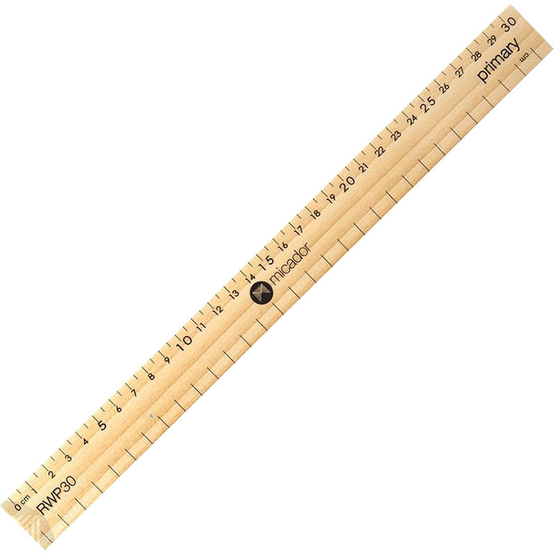 Image for MICADOR PRIMARY RULER WOODEN 300MM from Express Office National