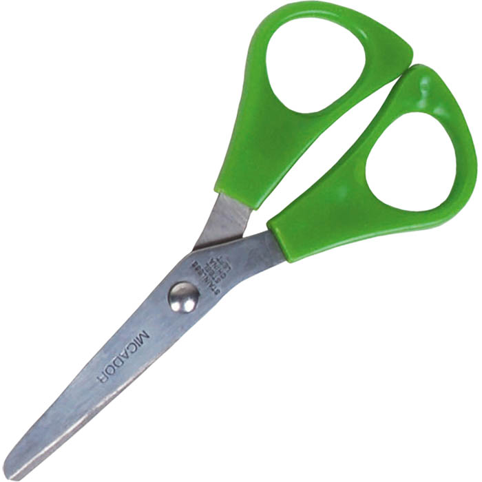 Image for MICADOR SCISSORS LEFT HANDED STAINLESS STEEL 130MM GREEN from OFFICE NATIONAL CANNING VALE