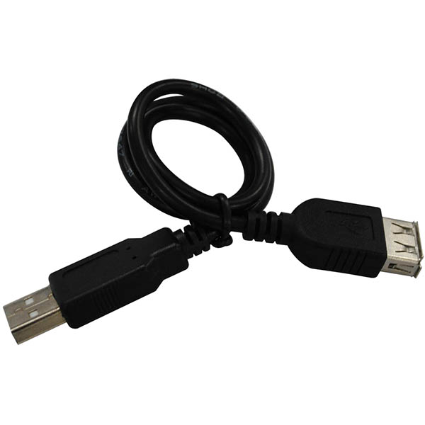 Image for SHINTARO USB 2.0 EXTENSION CABLE USB-A MALE TO USB-A FEMALE 800MM BLACK from Two Bays Office National
