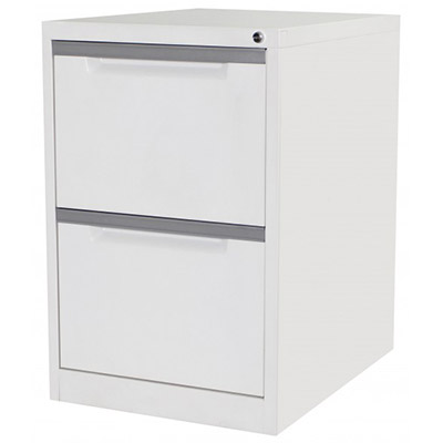 Image for MERCURY FILING CABINET 2 DRAWER 470 X 620 X 710MM WHITE SATIN from Surry Office National