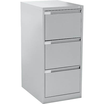Image for MERCURY FILING CABINET 3 DRAWER 470 X 620 X 1015MM SILVER GREY from Angletons Office National