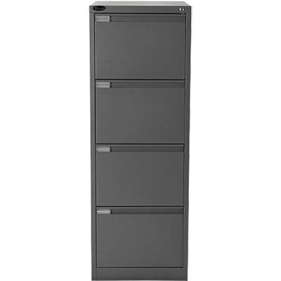 Image for MERCURY FILING CABINET 4 DRAWER 470 X 620 X 1320MM GRAPHITE RIPPLE from OFFICE NATIONAL CANNING VALE