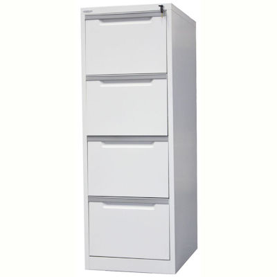 Image for MERCURY FILING CABINET 4 DRAWER 470 X 620 X 1320MM WHITE SATIN from Angletons Office National