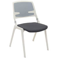 rapidline maui polypropylene breakout and meeting chair white/grey