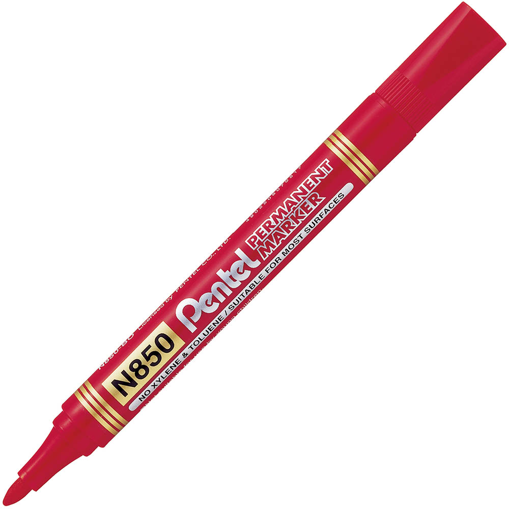 Image for PENTEL N850 PERMANENT MARKER BULLET 1.0MM RED from OFFICE NATIONAL CANNING VALE