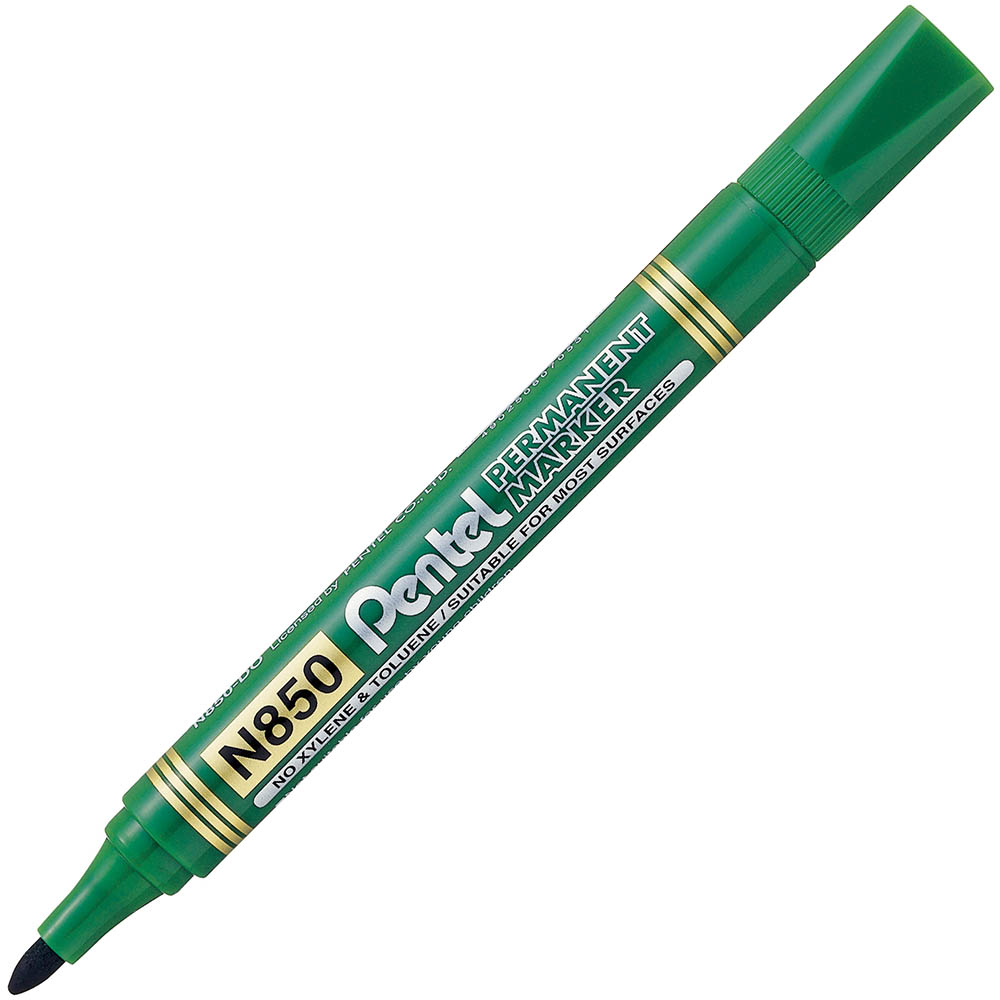 Image for PENTEL N850 PERMANENT MARKER BULLET 1.0MM GREEN from OFFICE NATIONAL CANNING VALE