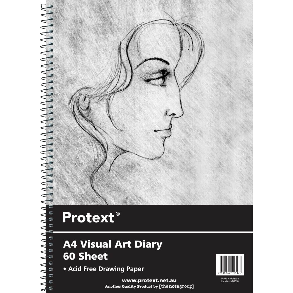 Image for PROTEXT VISUAL ART DIARY WITH PP COVER 110GSM 120 PAGE A4 from Express Office National