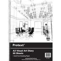 protext visual art diary with pp cover 110gsm 120 page a3