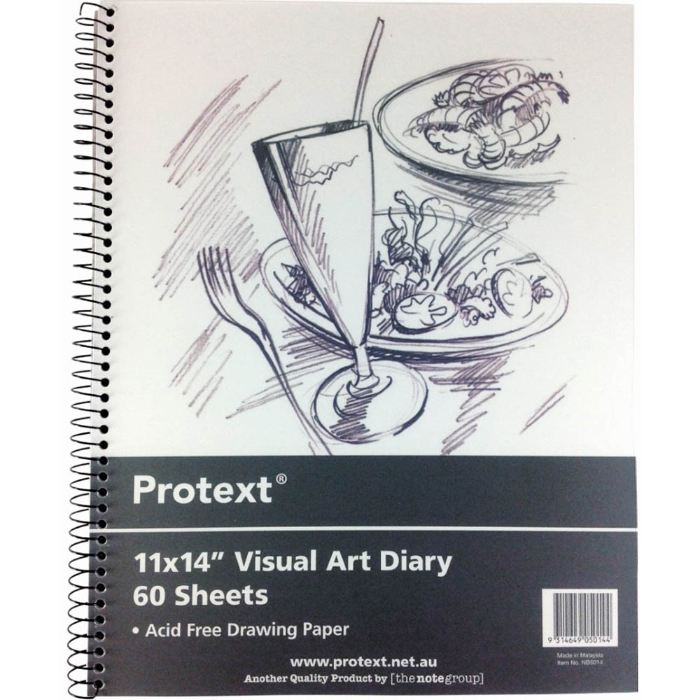 Image for PROTEXT VISUAL ART DIARY WITH PP COVER 110GSM 120 PAGE 356 X 280MM from Office National Limestone Coast