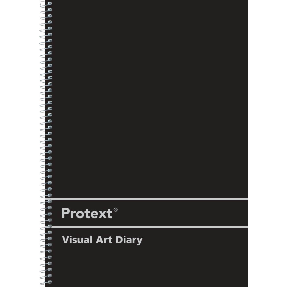 Image for PROTEXT VISUAL ART DIARY WITH PP COVER 110GSM 120 PAGE A4 BLACK from Office National