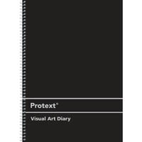 protext visual art diary with pp cover 110gsm 120 page a4 black