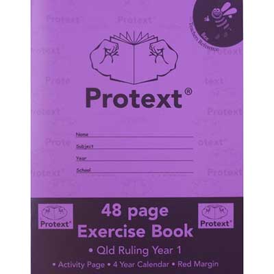 Image for PROTEXT EXERCISE BOOK QLD RULING YEAR 1 24MM 70GSM 48 PAGE A4 BEE ASSORTED from Surry Office National