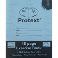 protext exercise book qld ruling year 3/4 12mm 70gsm 48 page a4 seahorse assorted