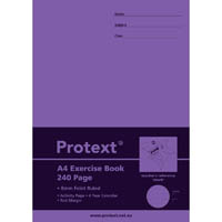 protext exercise book ruled 8mm 70gsm 240 page a4 shark assorted