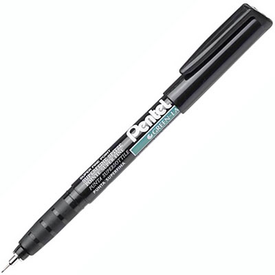 Image for PENTEL NMF50 GREEN LABEL PERMANENT MARKER BULLET 0.5MM BLACK from PaperChase Office National