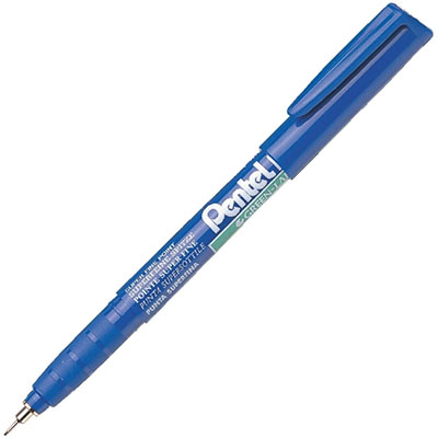 Image for PENTEL NMF50 GREEN LABEL PERMANENT MARKER BULLET 0.5MM BLUE from PaperChase Office National