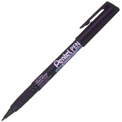Image for PENTEL NMS50 GREEN LABEL PERMANENT MARKER BULLET 1.0MM BLACK from PaperChase Office National
