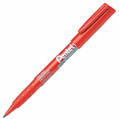 Image for PENTEL NMS50 GREEN LABEL PERMANENT MARKER BULLET 1.0MM RED from Discount Office National