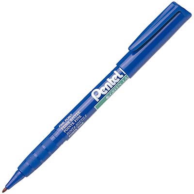 Image for PENTEL NMS50 GREEN LABEL PERMANENT MARKER BULLET 1.0MM BLUE from PaperChase Office National
