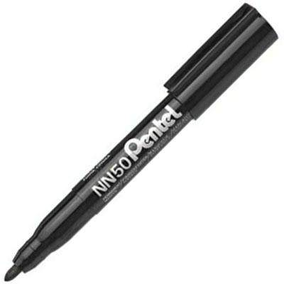 Image for PENTEL NN50 GREEN LABEL PERMANENT MARKER BULLET 1.5MM BLACK from PaperChase Office National