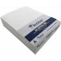 writer office pad 8mm ruled 50gsm 100 sheet a4 white pack 10