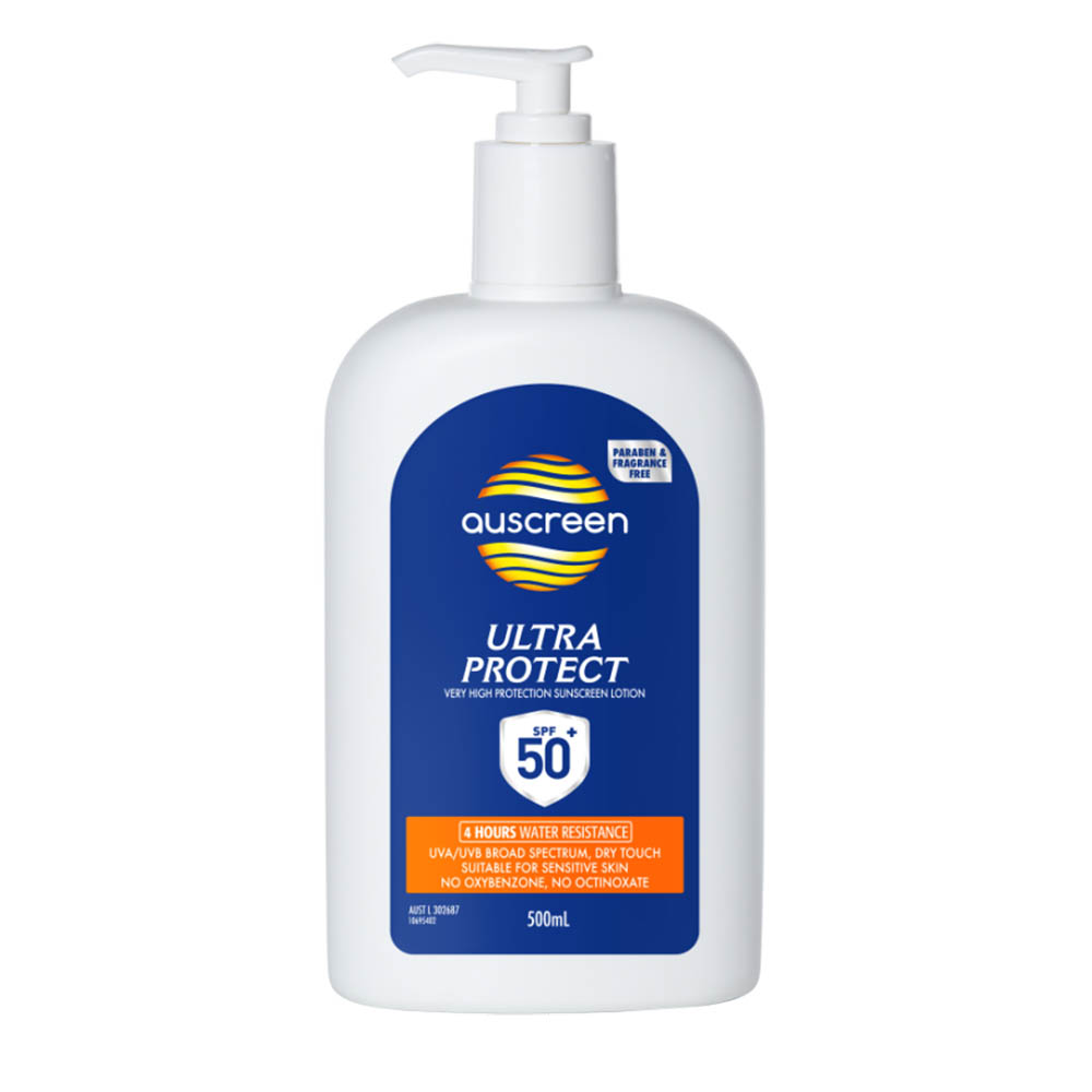 Image for AUSCREEN SUNSCREEN LOTION ULTRA PROTECT SPF50+ 500ML from OFFICE NATIONAL CANNING VALE