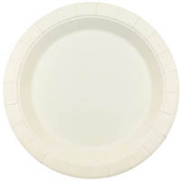 earth eco economy disposable paper plates 230mm white pack 50