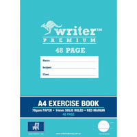 writer premium exercise book ruled 14mm 70gsm 48 page a4 chair