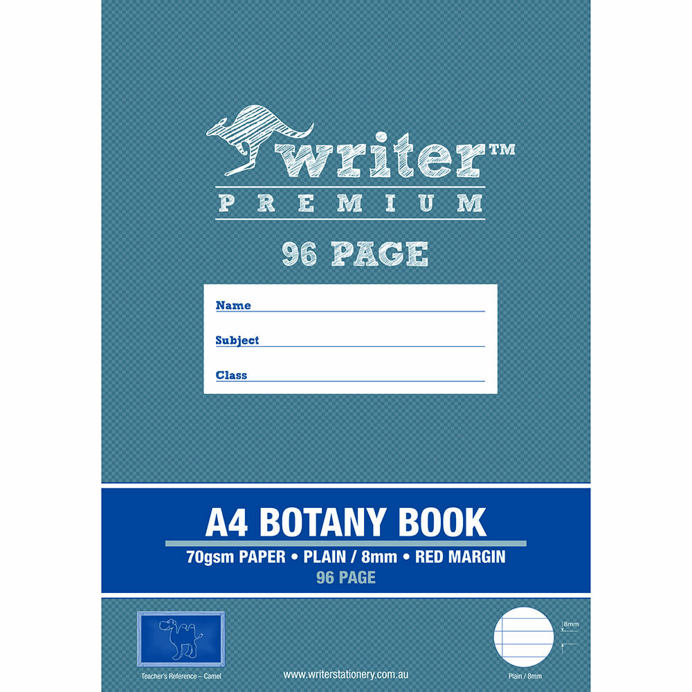 Image for WRITER PREMIUM BOTANY BOOK 70GSM 96 PAGE A4 CAMEL from BACK 2 BASICS & HOWARD WILLIAM OFFICE NATIONAL