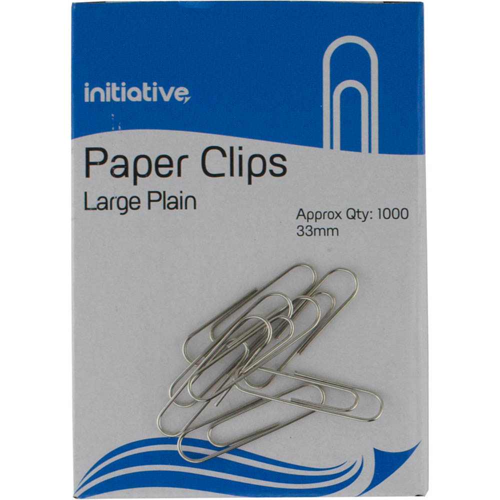Image for INITIATIVE PAPER CLIP LARGE PLAIN 33MM PACK 1000 from OFFICE NATIONAL CANNING VALE