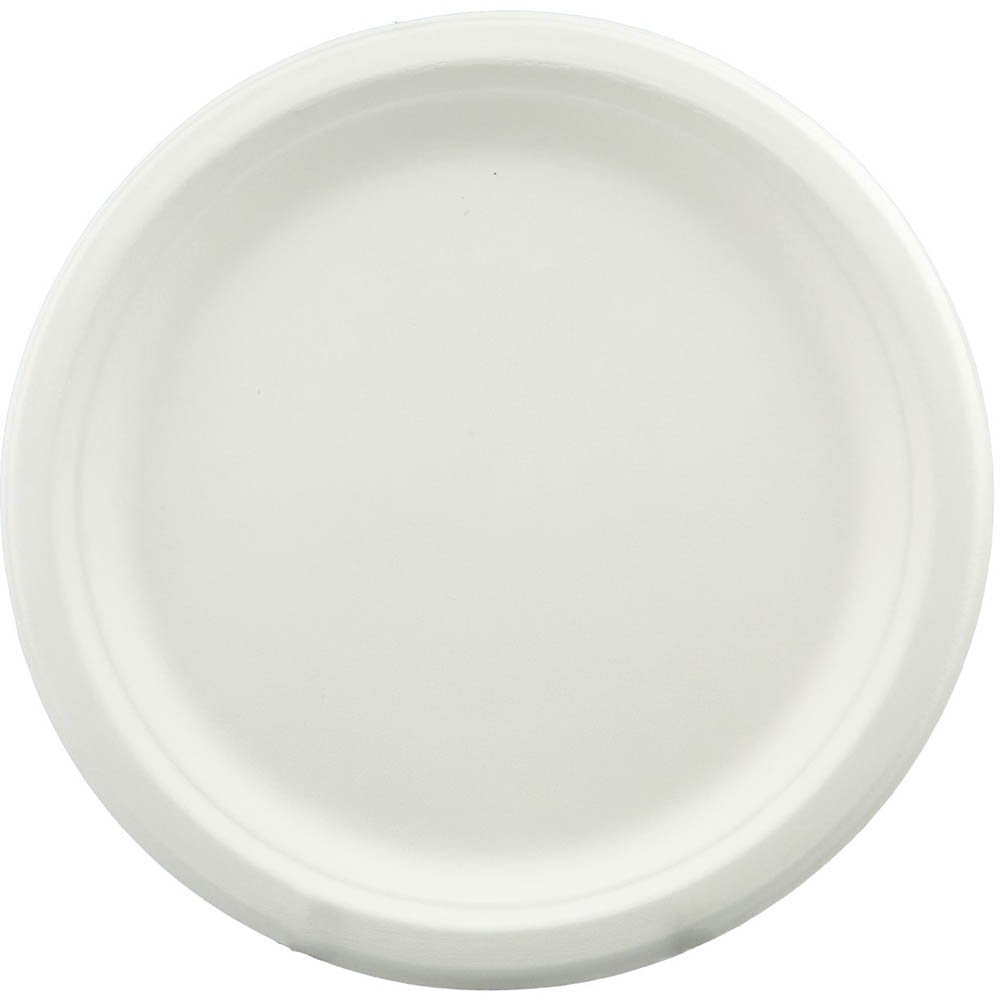 Image for EARTH ECO PLATES ROUND 180MM WHITE PACK 25 from Coffs Coast Office National