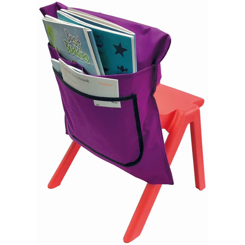Image for WRITER NYLON CHAIR BAG PURPLE from Angletons Office National