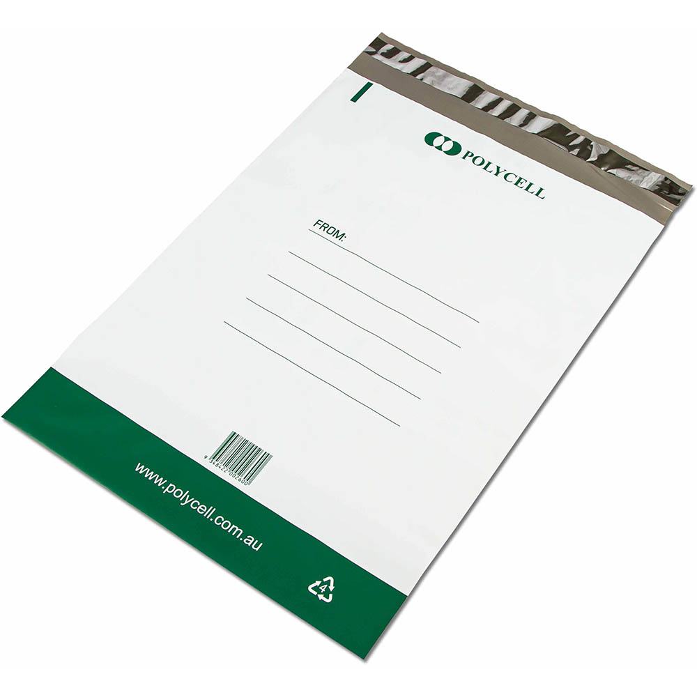 Image for ECOPURE COURIER BAG PLASTIC 50MM FLAP 420 X 450MM PACK 50 from Emerald Office Supplies Office National