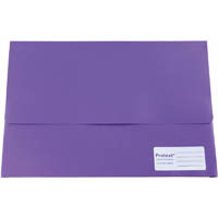 protext document wallet hook and loop closure foolscap pp purple