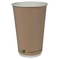 writer breakroom eco double wall cup 16oz brown pack 25