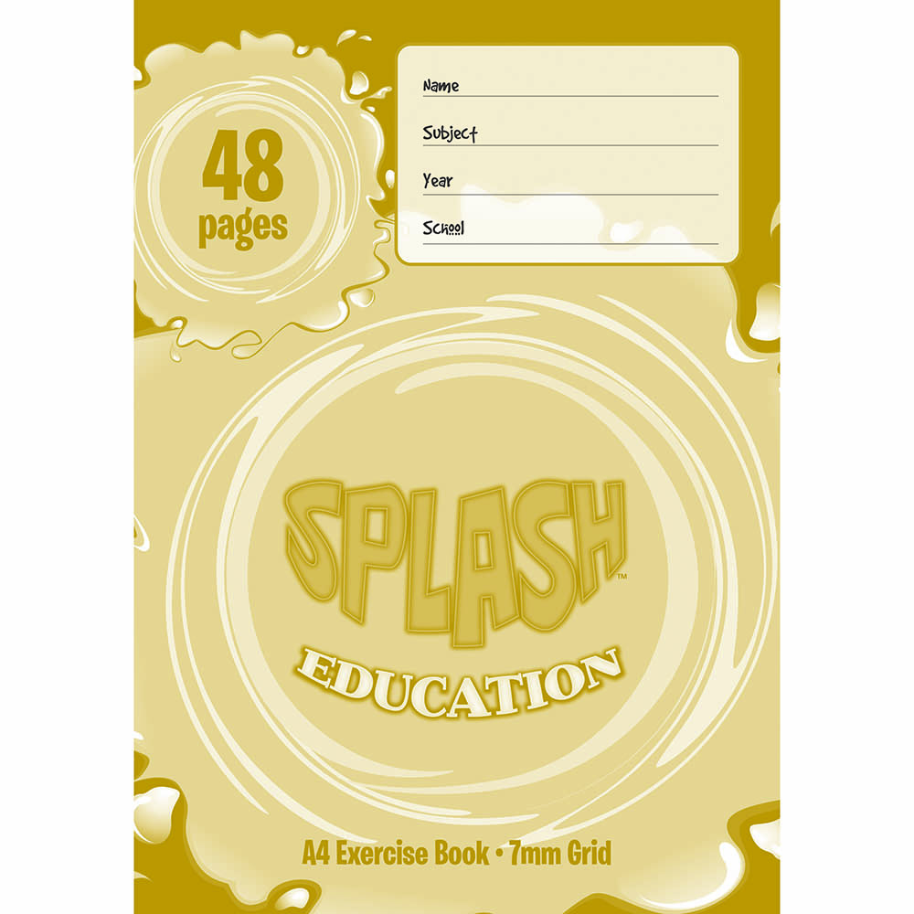 Image for SPLASH EXERCISE GRID BOOK 7MM 60GSM 48 PAGE A4 from Surry Office National