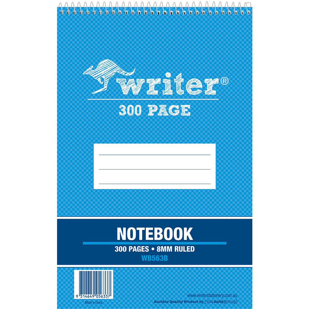 Image for WRITER SPIRAL SHORTHAND NOTEBOOK 300 PAGE 60GSM 198 X 128MM from Angletons Office National