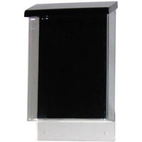 deflecto waterproof outdoor brochure display box a5 clear/black