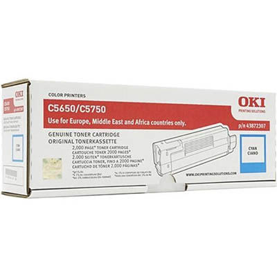 Image for OKI 43872311 C5650/C5750 TONER CARTRIDGE CYAN from Office National Whyalla